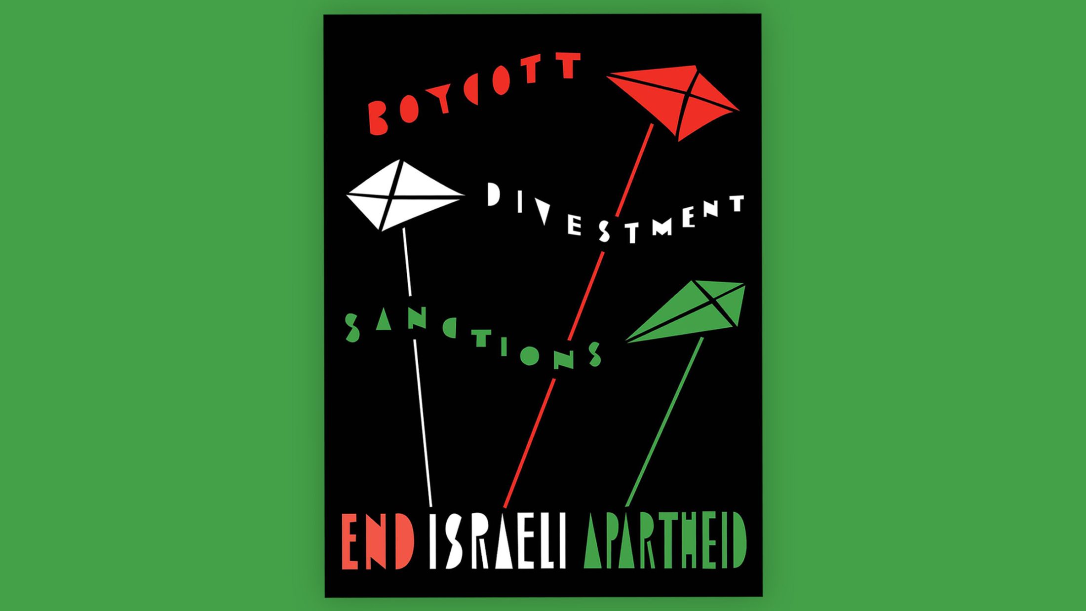 Imaging Apartheid: Boycott Divestment Sanctions by Kevin Caplicki, 2022 via justseeds.org